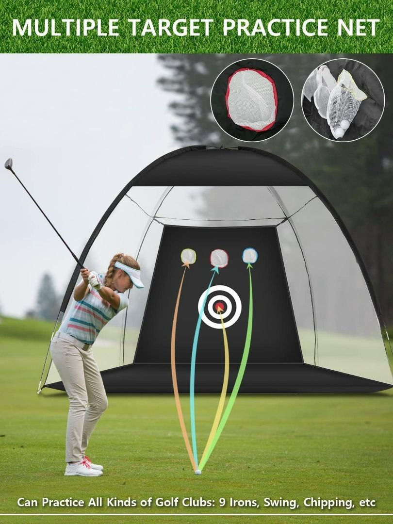 Thumbnail: Golf Practice Net 10x7ft Golf Hitting Aids Nets
