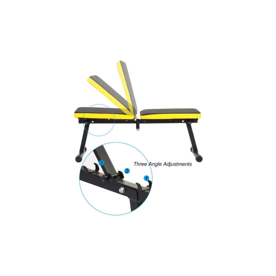 Foldable Adjustable Dumbbell Gym Bench secures body firmly and reducing muscle fatigue during workout