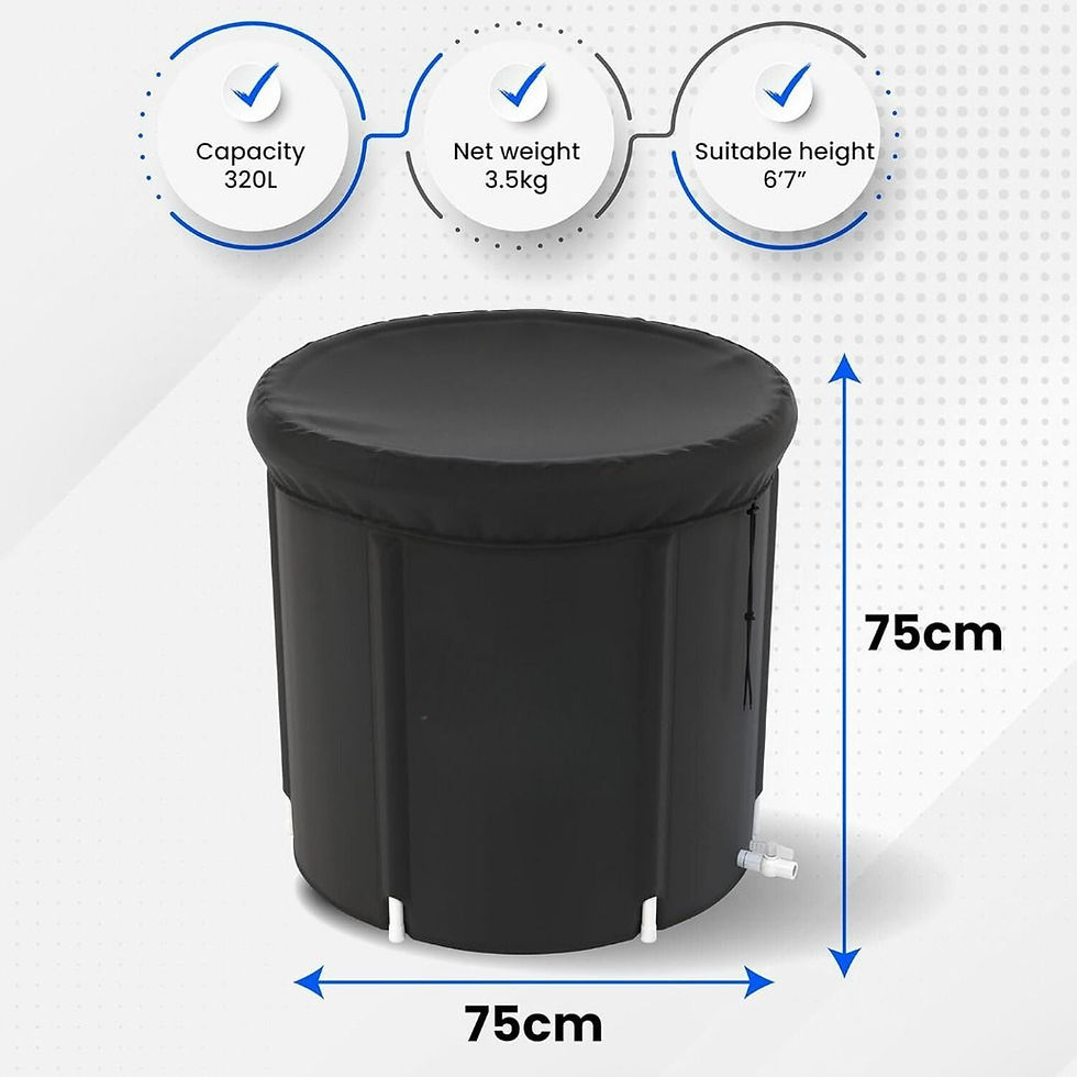 Thumbnail: Ice Bath Tub for Athletes with Cover: 320 Litres Cold Plunge Tub for Recovery