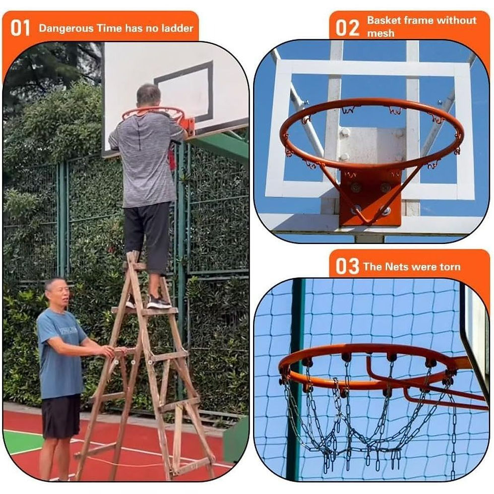 Thumbnail: Basketball Net Blacknet Withnet Portable Basketball Net, Detachable Professional
