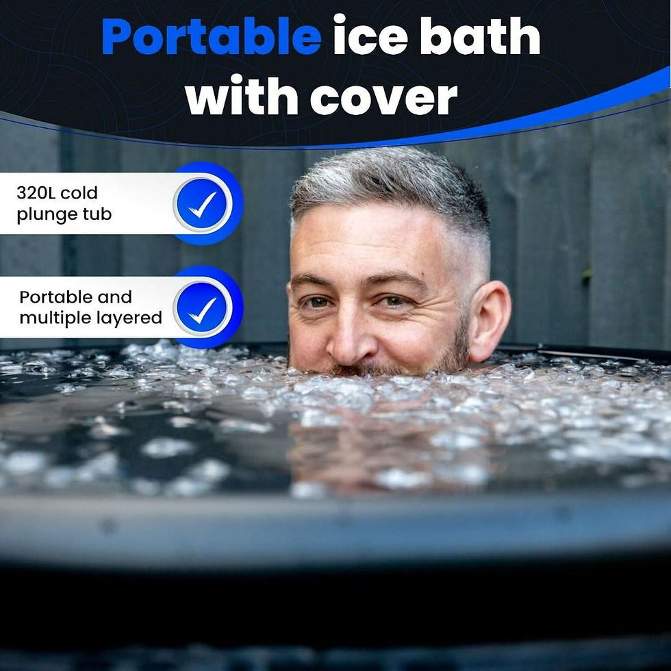 Thumbnail: Ice Bath Tub for Athletes with Cover: 320 Litres Cold Plunge Tub for Recovery