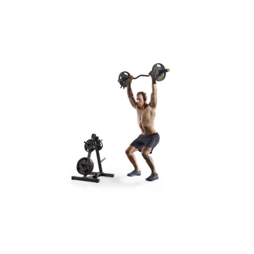 Thumbnail: A Frame Weight Plate & Barbell Storage Rack with Durable Steel Construction