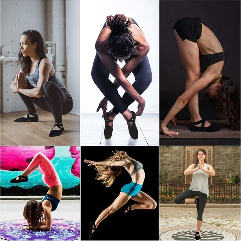 Thumbnail: 1 pair Pilates Yoga Socks With Professional Silicone Anti-slip Design For Indoor