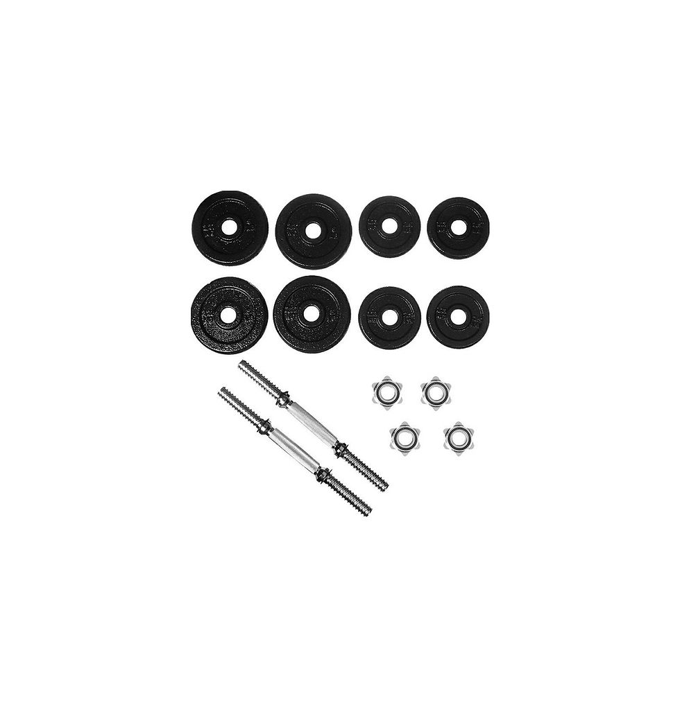 Thumbnail: Portable 20kg adjustable weight set, perfect for home workouts