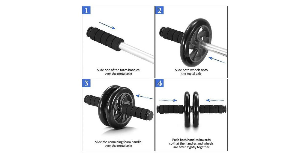 Thumbnail: 5-in-1 AB Wheel Roller Kit-Home Gym Workout Abdominal Exercise