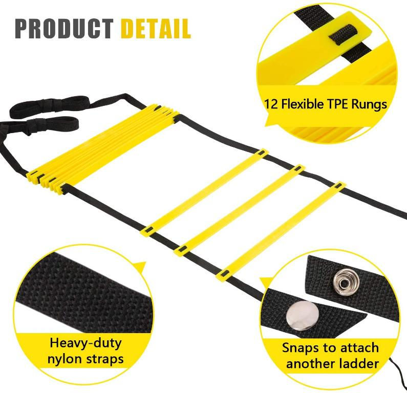 Thumbnail: Agility Ladder Speed Resistance Parachute 5 Disc Cones and Carry Bag