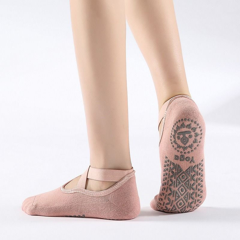 Thumbnail: 1 pair Pilates Yoga Socks With Professional Silicone Anti-slip Design For Indoor