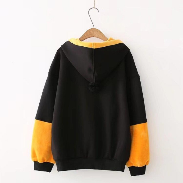 Hình thu nhỏ: Áo Hoodie phối tay 2 màu vàng đen