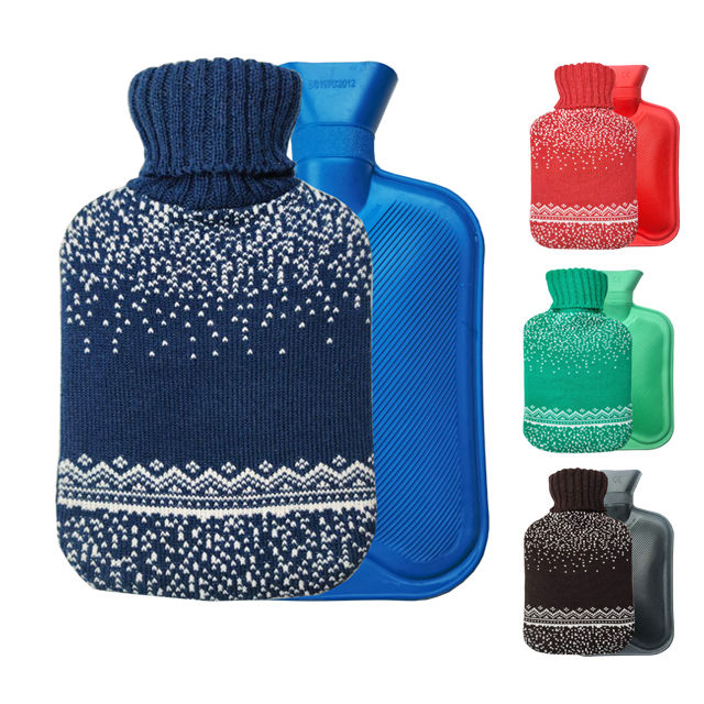 Thumbnail: Cheapest Rubber Hot Water Bottle with Super Soft Plush Cover High Capacity H...