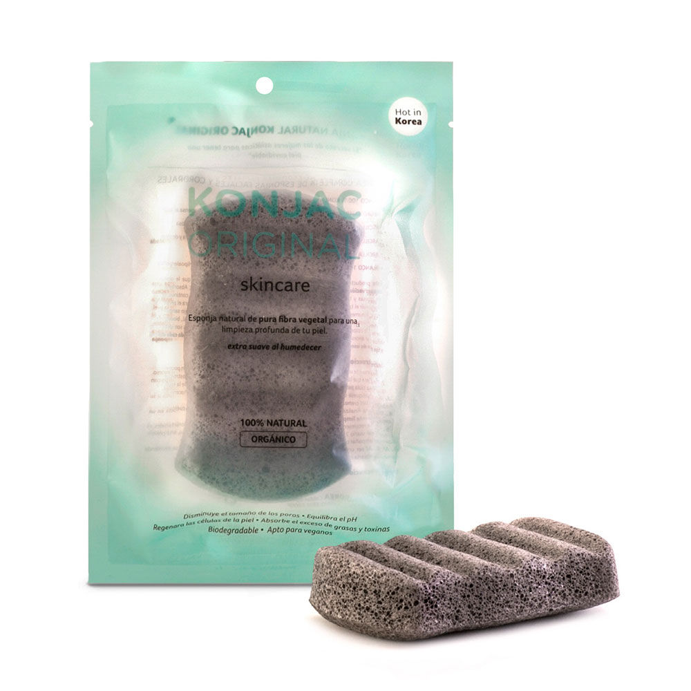 KONJAC- Esponja Corporal con Cenizas Activas de Bambu