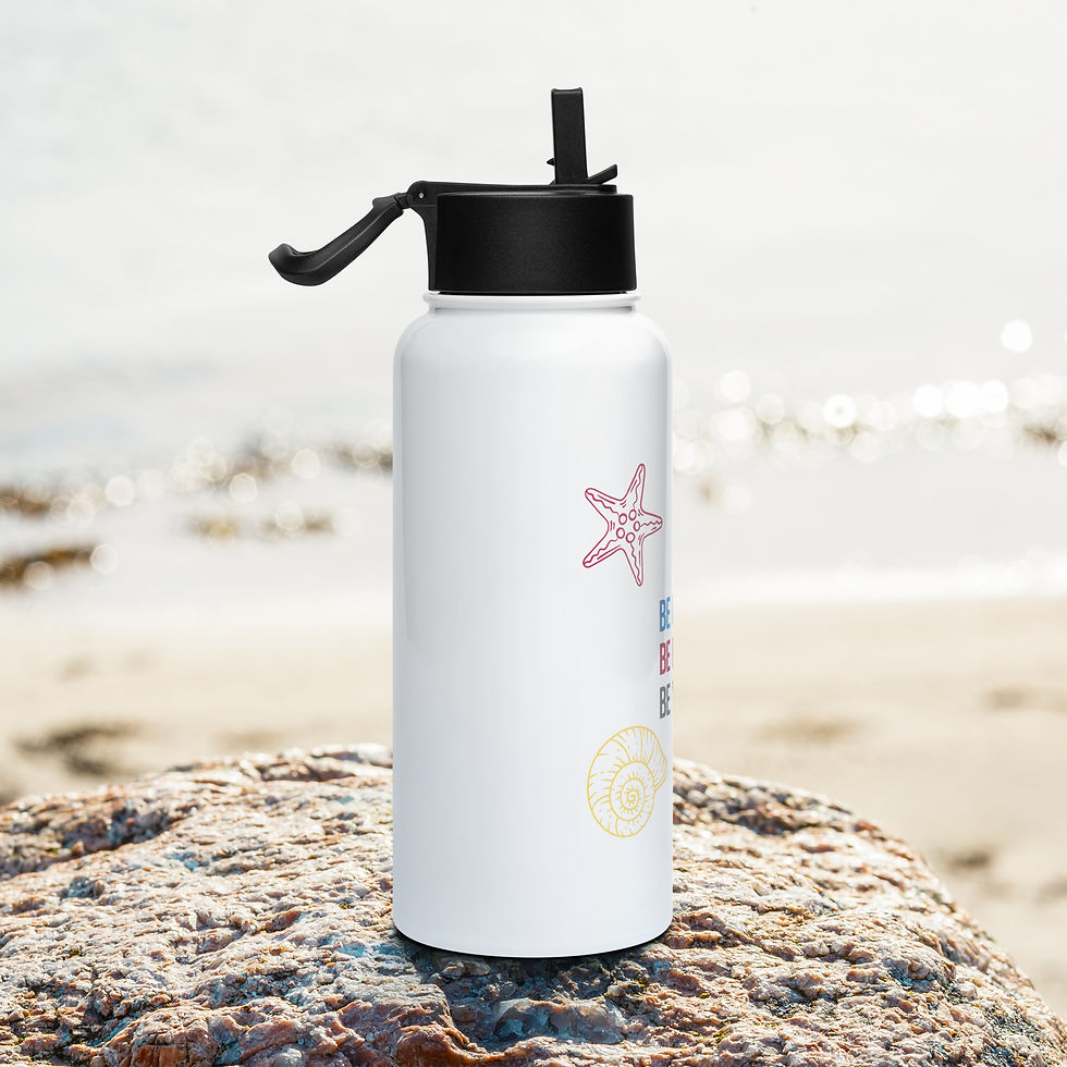 Thumbnail: Stainless steel water bottle with a straw lid