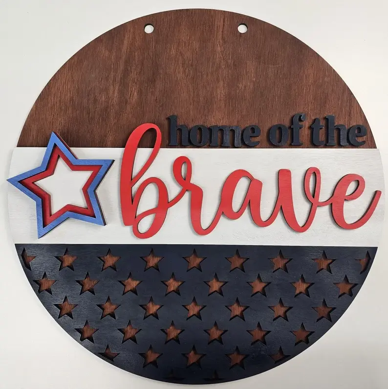 welcome sign - patriotic sign, patriotic welcome, July 4, Memorial Day, summer door sign, door hanger