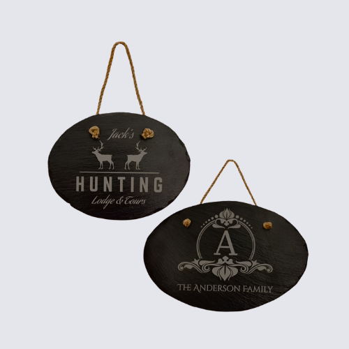 Thumbnail: Slate Signs - Oval Hanging