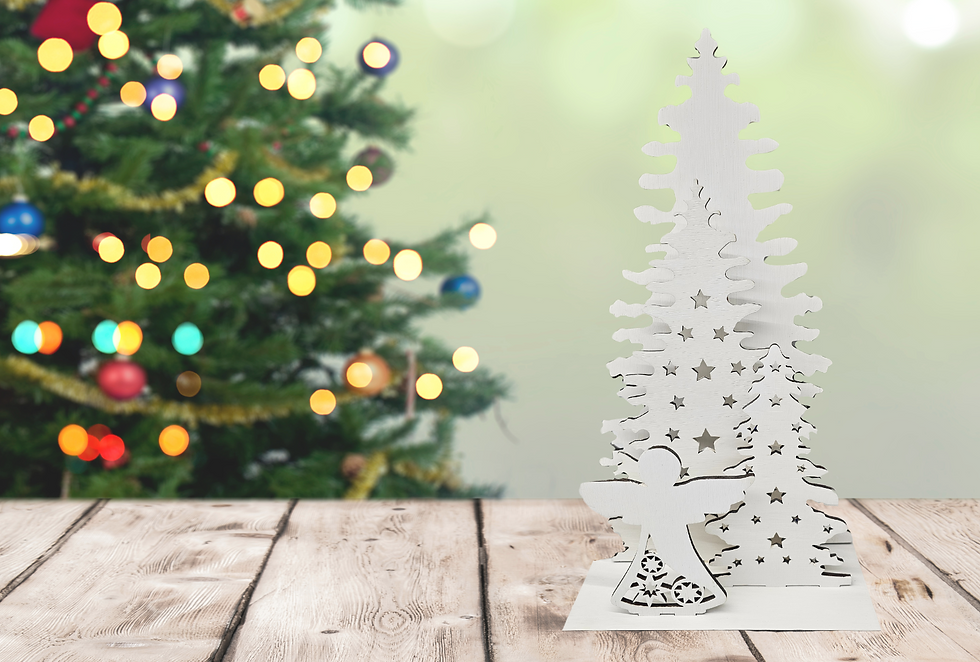 Thumbnail: Christmas Trees w/Lights - 12" & 18" - Snowman, Angel, or Reindeer |  Festive H