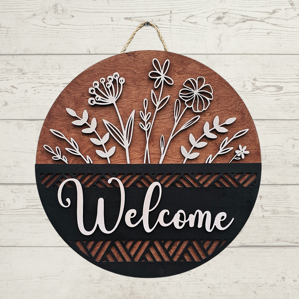 Floral Welcome Sign