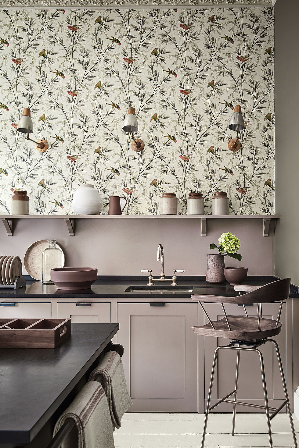 Kitchen wallpaper |блог senko architects | Обои в современном интерьере: клеить или не клеить? | обои на кухне | обои дизайн интерьера | дизайнер интерьера украина киев