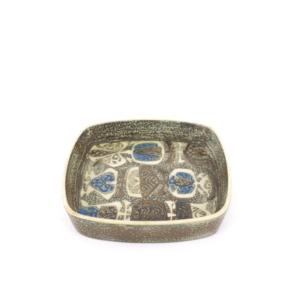 Plate by Nils Thorsson | Aluminia/Royal Copenhagen | Denmark 1960's