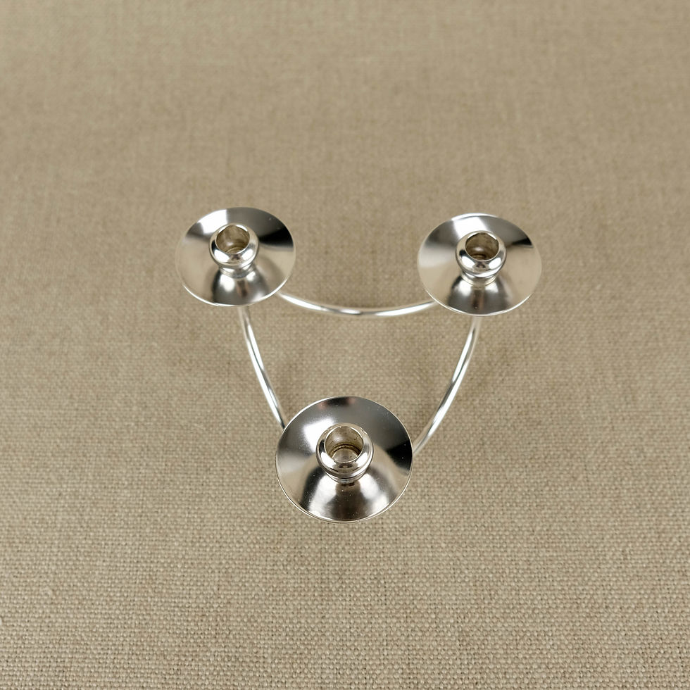 Thumbnail: Silver plated candleholder | Denmark | 1950's