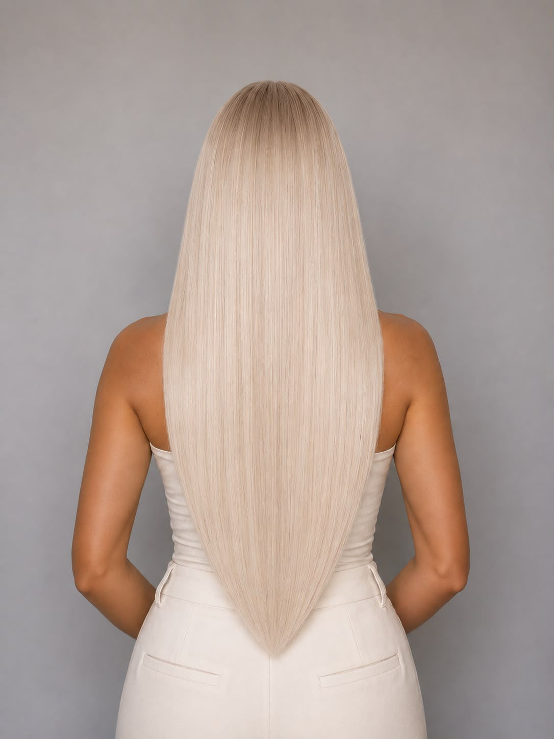 Eva #60A (Ice Platinum Blonde) - 25g Keratin Bond Hair Extensions