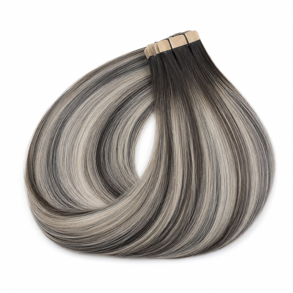 Thumbnail: Frosted Kiss #B2/60A (Smokey Iced Blonde) - 25g Keratin Bond Hair Extensions