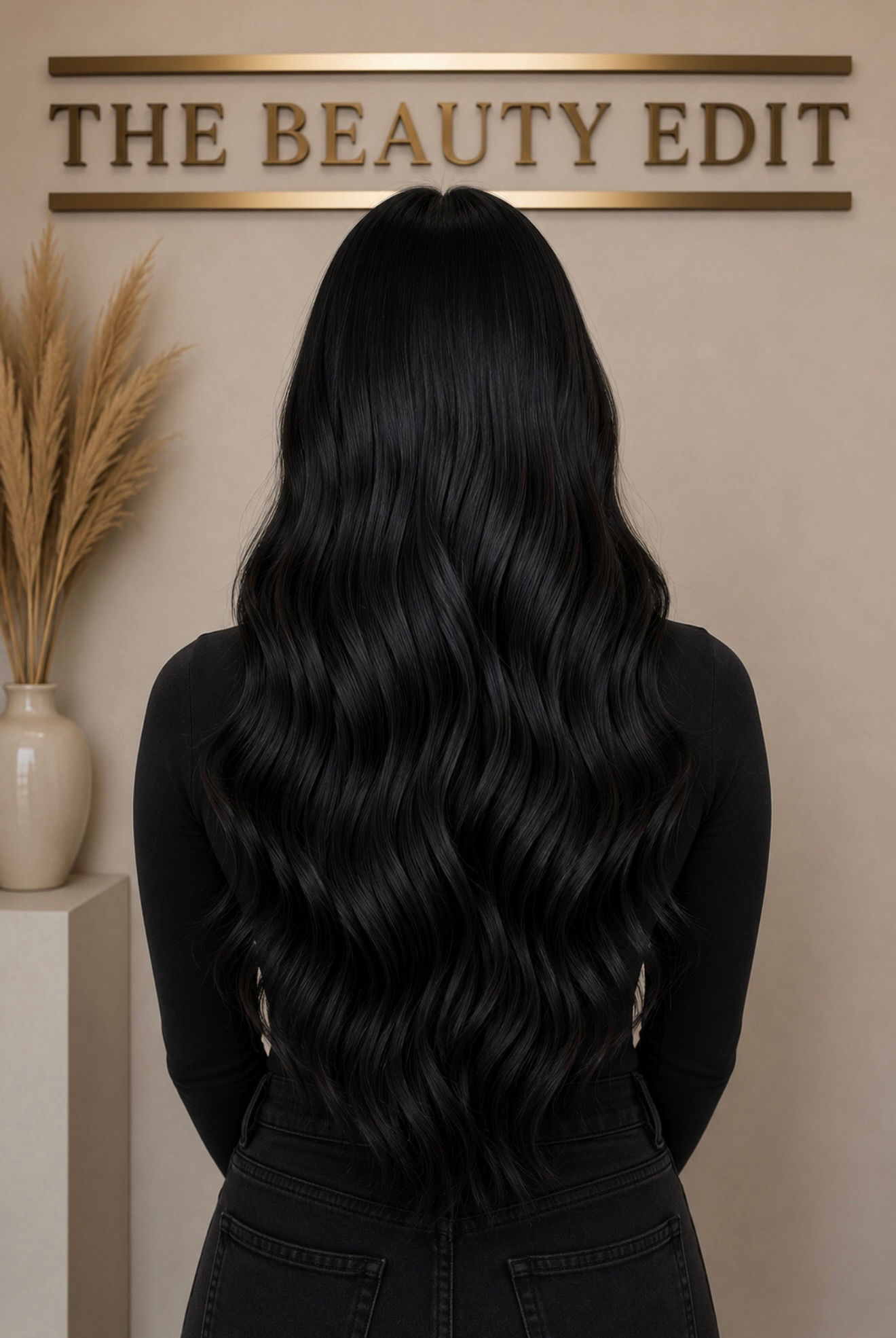 Luna #1B (Natural Black) - 50g Nano Hair Extensions