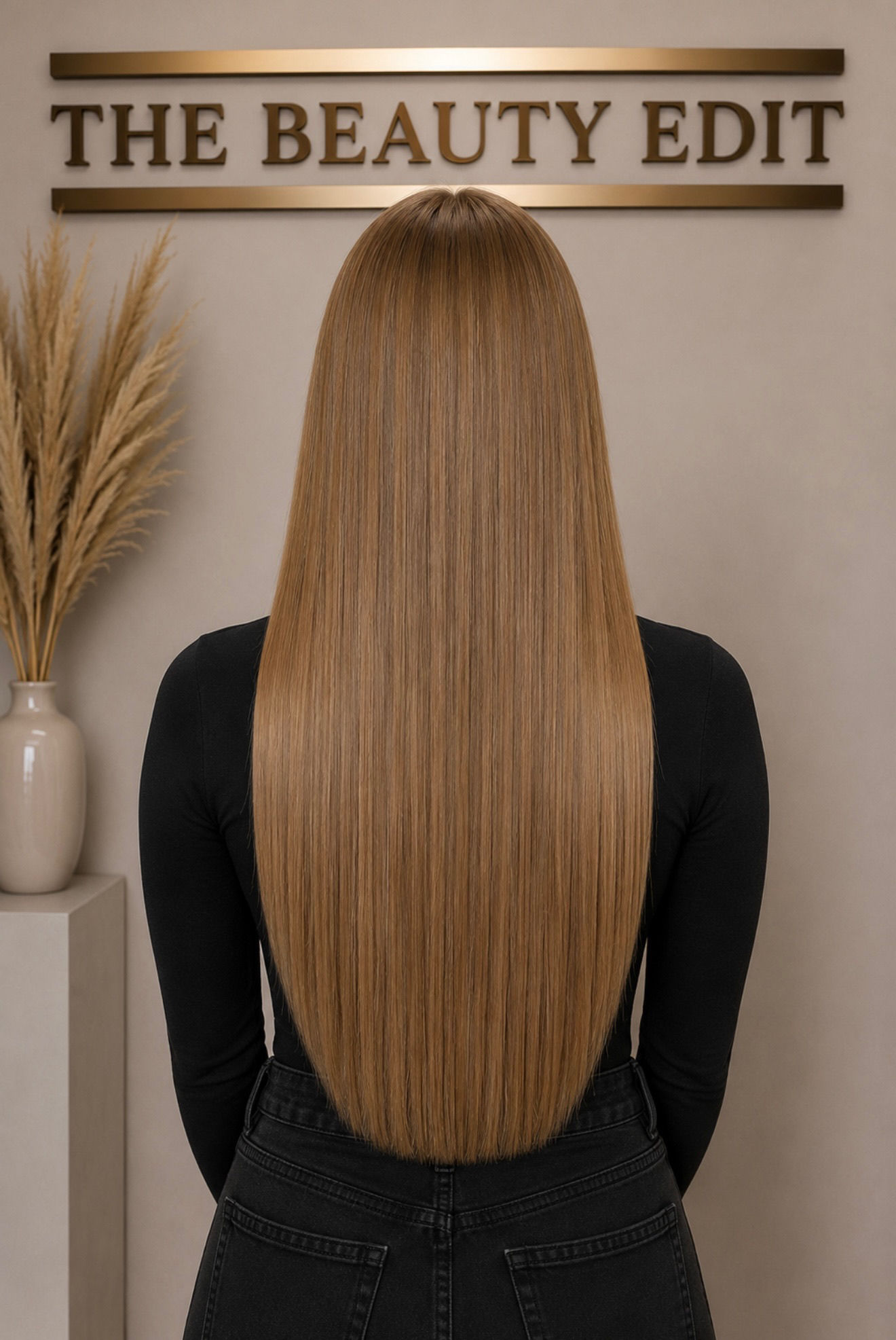 Celine #5 (Warm Light Brown, Golden Tones) - 50g Weft Hair Extensions