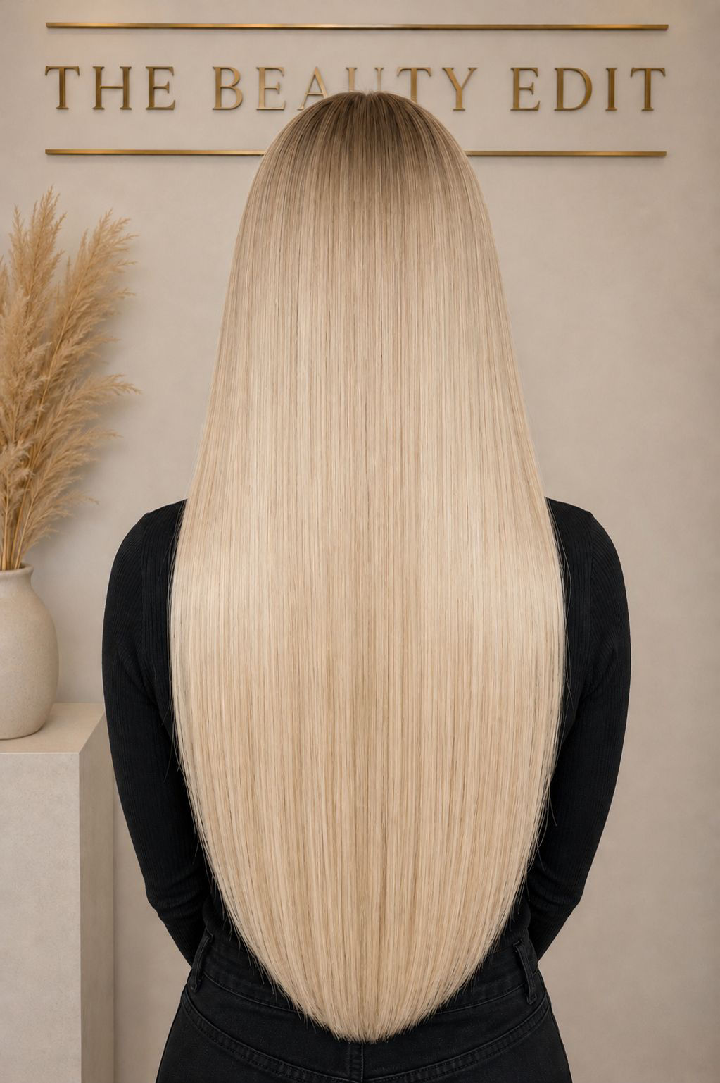 Cashmere Melt #T4/60 (Ash Blonde, Root) - 50g Genius Weft Hair Extensions