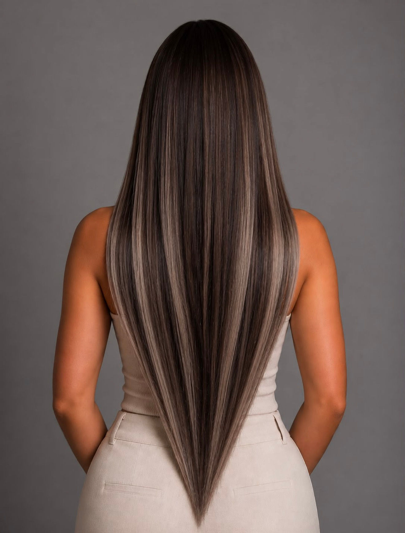 Mink Melt #P2/18 ( Cool Ash Brunette Blend) - 50g Butterfly Weft Hair Extensions