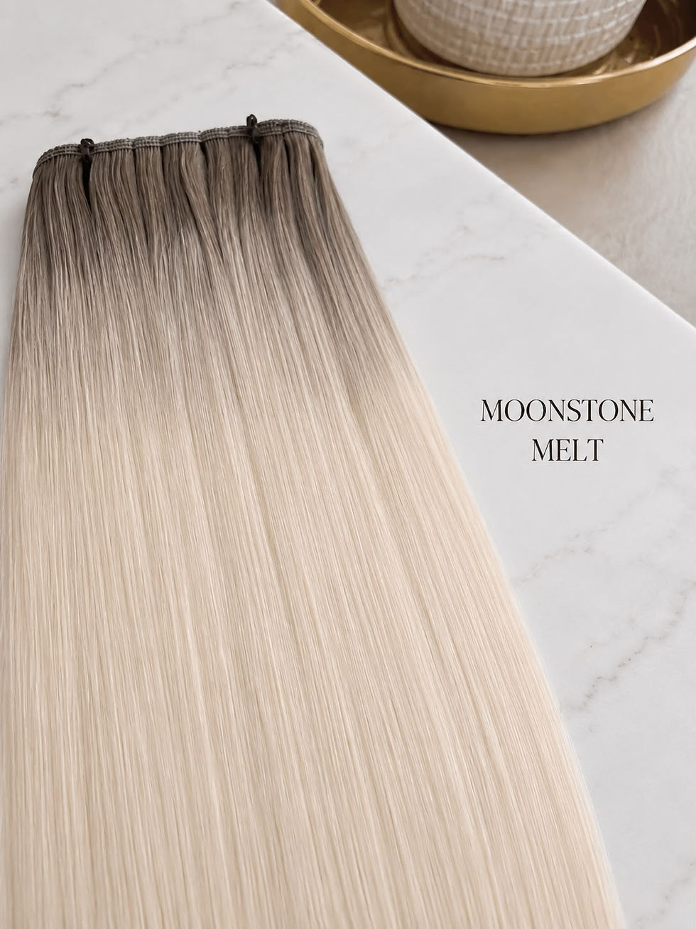 Thumbnail: Moonstone Melt #T9/60 (Cool Beige Blonde) - 50g Genius Weft Hair Extensions