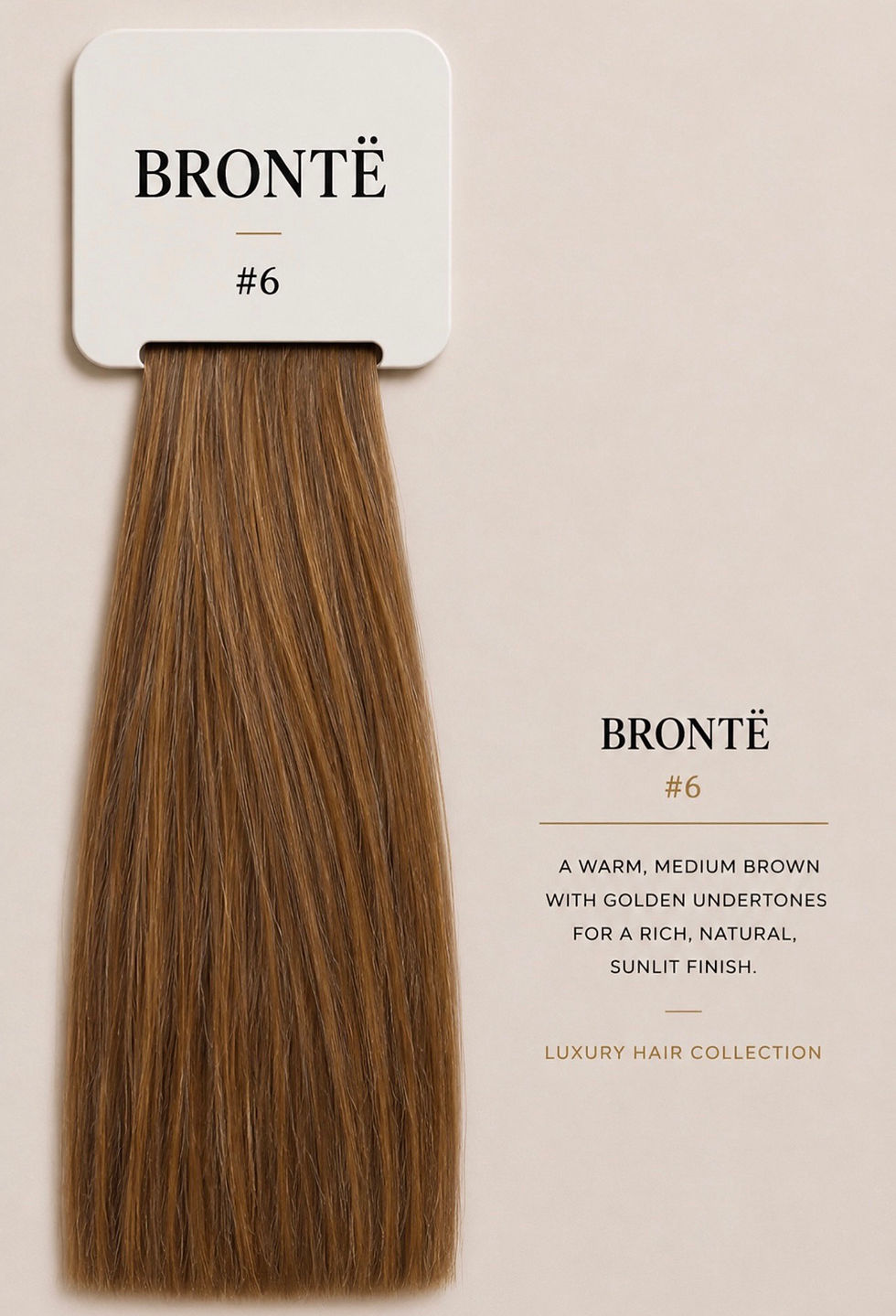 Thumbnail: Brontë #6 ( Warm Medium Brown, Undertones) - 25g I-Tip Hair Extensions