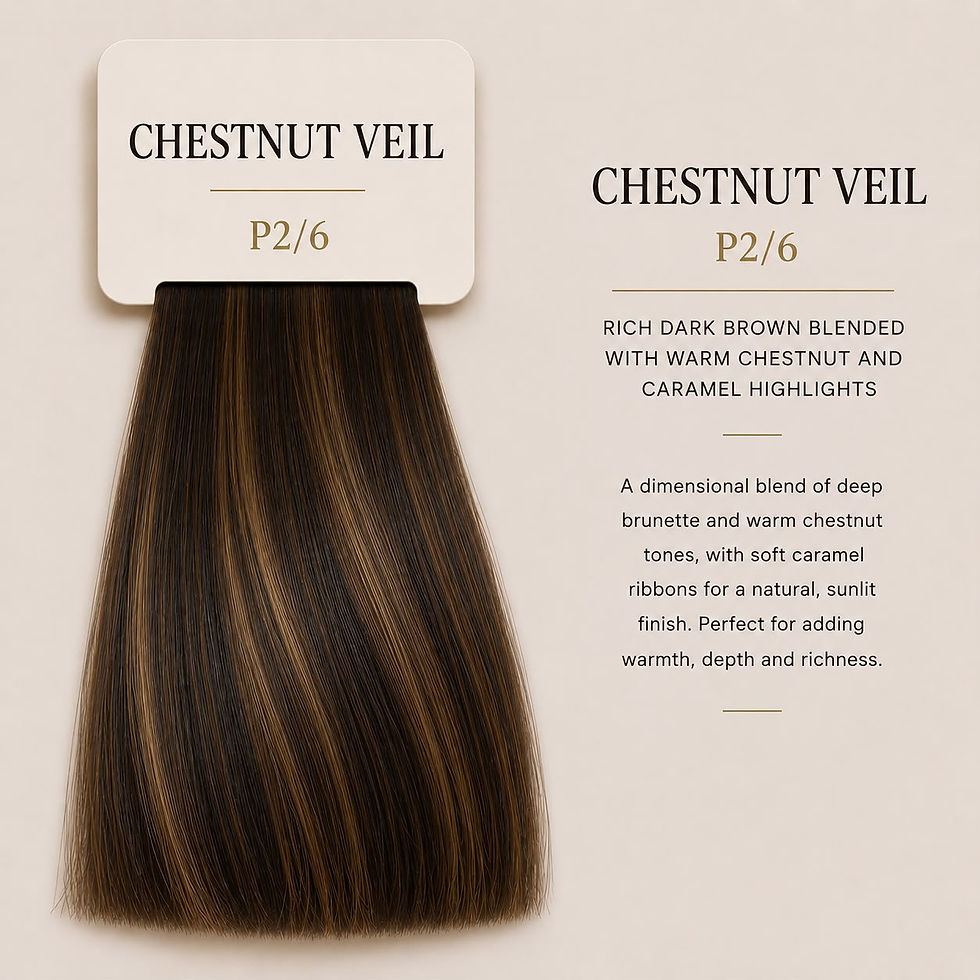 Thumbnail: Chestnut Veil #P2/6 (Dark & Chestnut) - 50g Keratin Hair Extensions