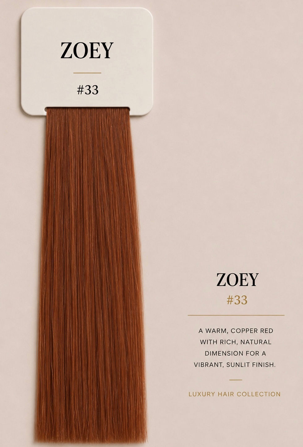 Thumbnail: Zoey #33 (Warm Copper Red) - 50g Genius Weft Hair Extensions