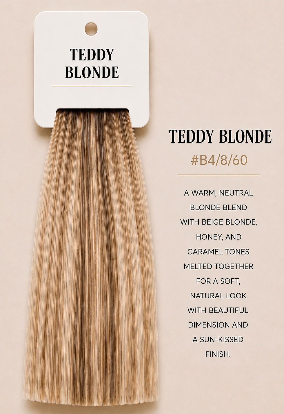 Thumbnail: Teddy Blonde #B4/8/60 (Medium Brown & Ash Blonde) - 50g Butterfly Weft