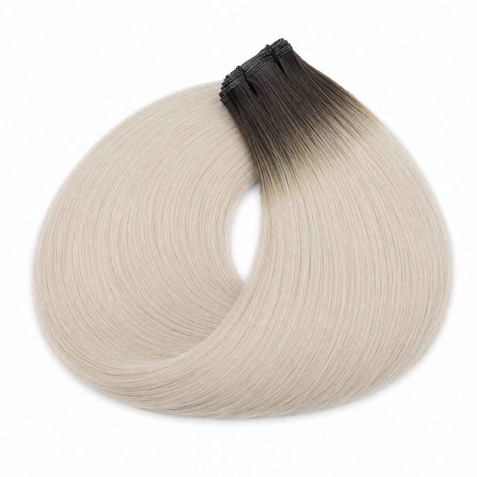 Thumbnail: Eva Melt #T2/60A (Dark Melt, Icy Blonde) - 25g Tape Hair Extensions