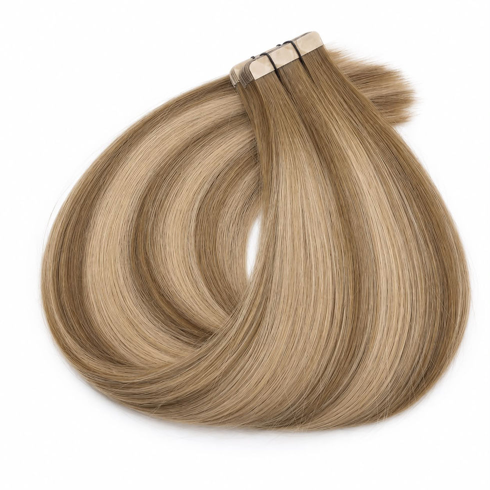 Thumbnail: Honeycomb #B6/27 (Golden With Honey Tones) - 25g Keratin Bond Hair Extensions
