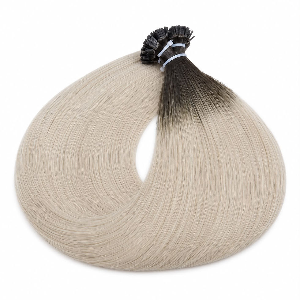 Thumbnail: Eva Melt #T2/60A (Dark Melt, Icy Blonde) - 50g Volume Weft Hair Extensions
