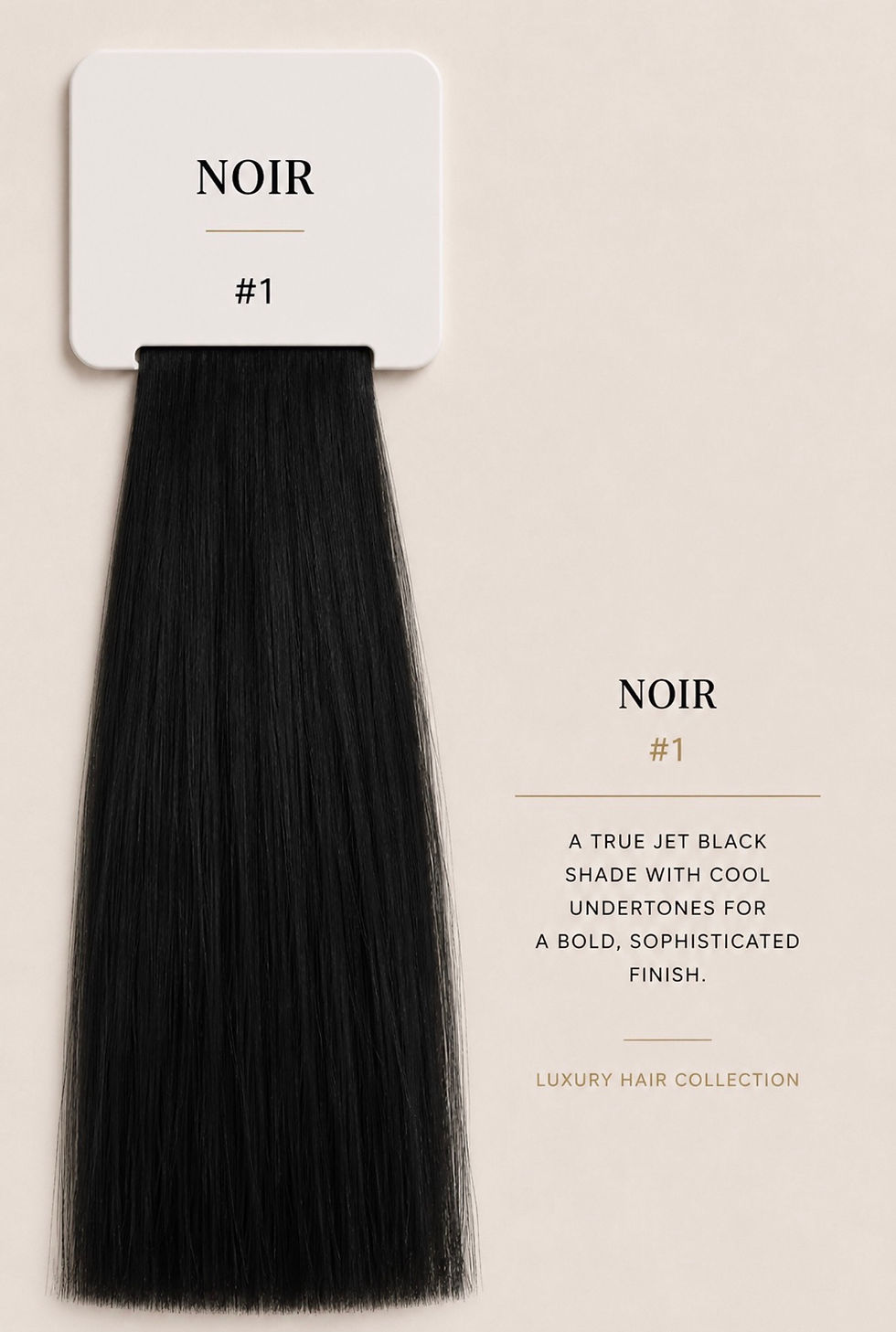 Thumbnail: Noir #1 (True Jet Black) - 25g Keratin Bond Hair Extensions 