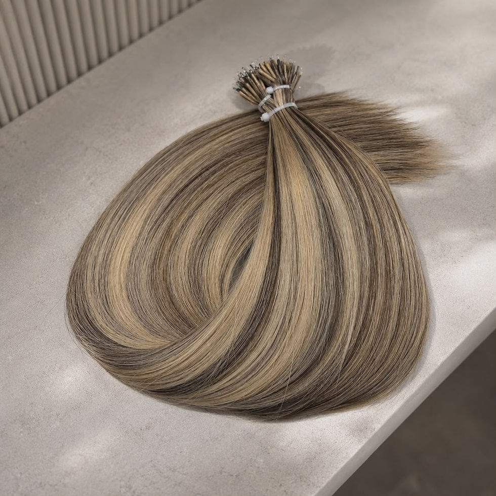 Thumbnail: Bronde Muse #P4/27 (Medium Brown & Blonde) - 100g Machine Weft Hair Extensions