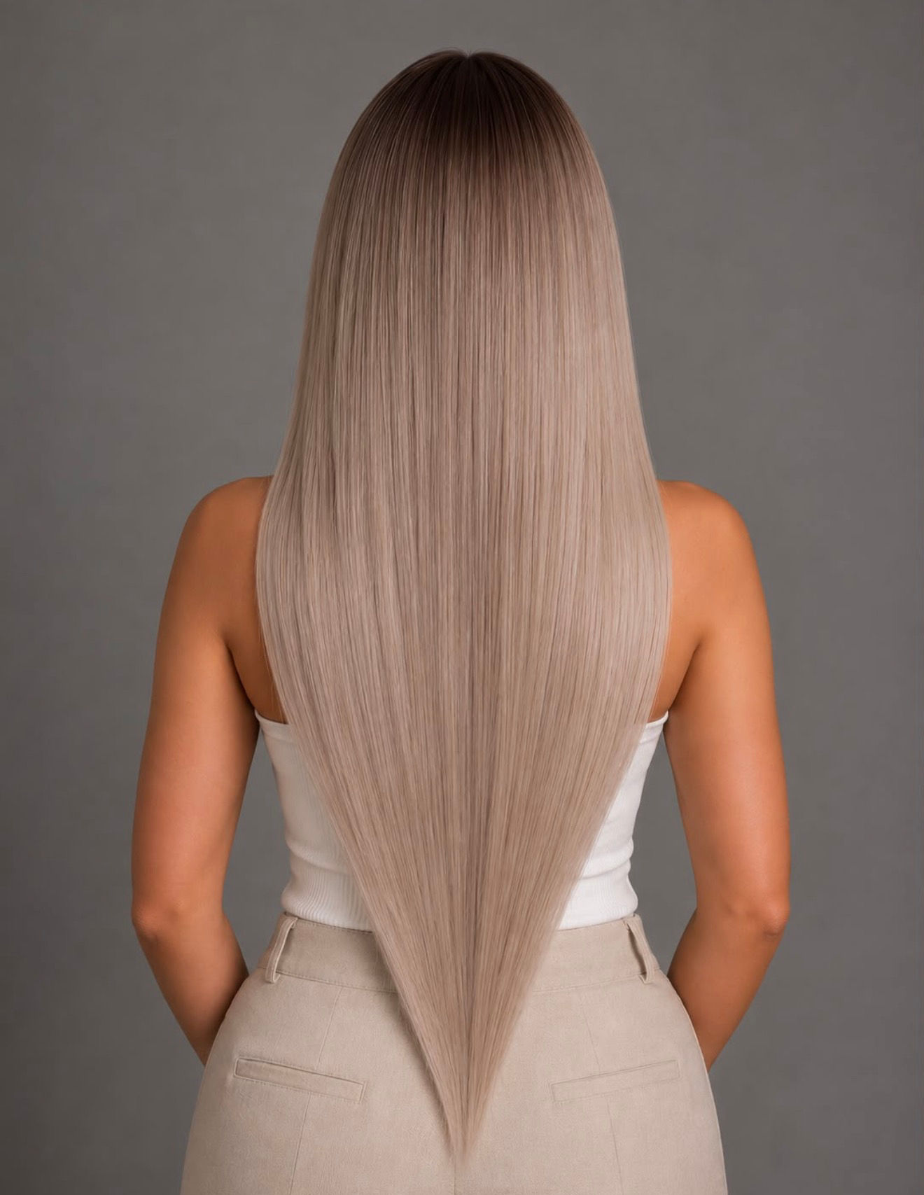Ash Pearl #M18/60 (Ash Blonde, Icy Blend) - 25g Tape Hair Extensions