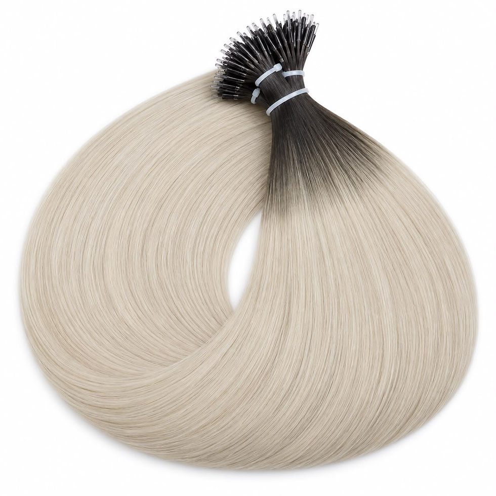 Thumbnail: Eva Melt #T2/60A (Dark Melt, Icy Blonde) - 50g Butterfly Weft Hair Extensions