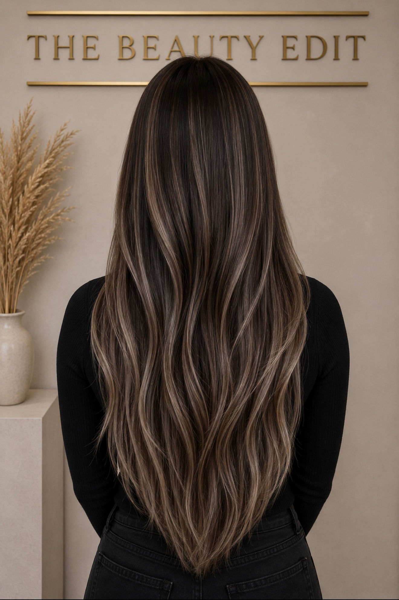 Sienna #P2/18 (Dark Ash Brown Highlight Blend) - 50g Weft Hair Extensions