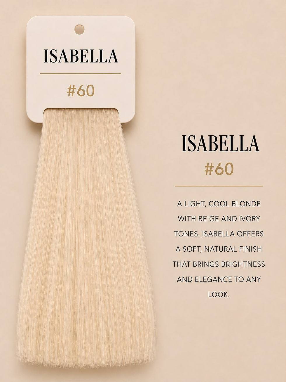 Thumbnail: Isabella #60 (Platinum Blonde) 50g Keratin Bond Hair Extensions 