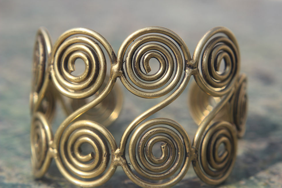 Thumbnail: Spiral Brass Bracelet