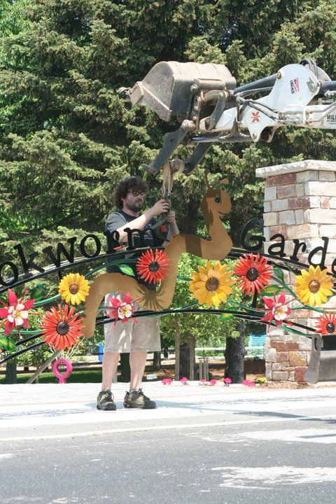 Entrance Arch installation at Bookworm Gardens Sheboygan, WI