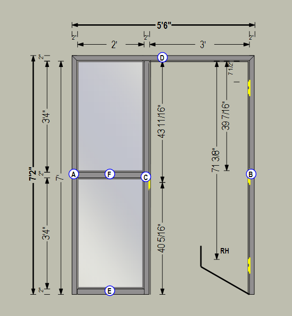 Software for Hardware door frame elevation tool drawing