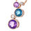 Thumbnail: 14 Kt. Rose Gold Colored Stone Fashion Necklace