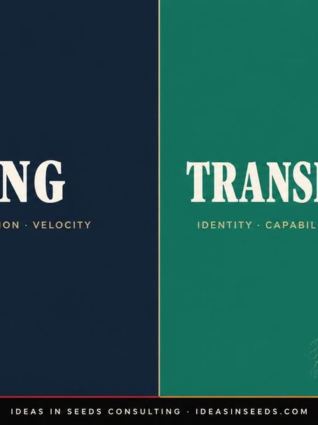 You Are Moving. But Are You Transforming?