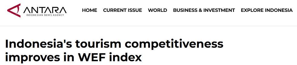 Source: ANTARA News — Indonesia's tourism competitiveness improves in WEF index - ANTARA News
