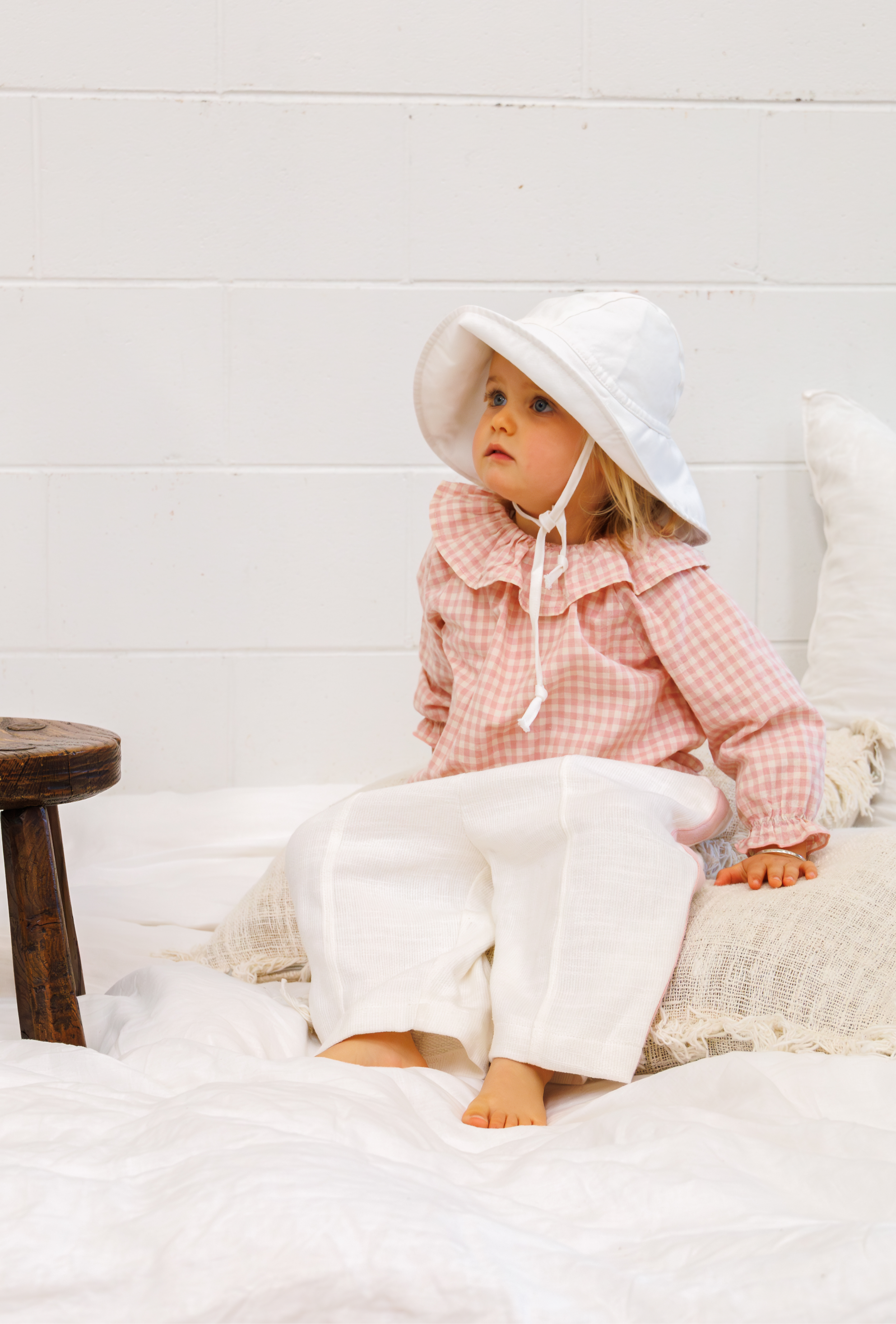 Ruffle Shirt | Pink Check