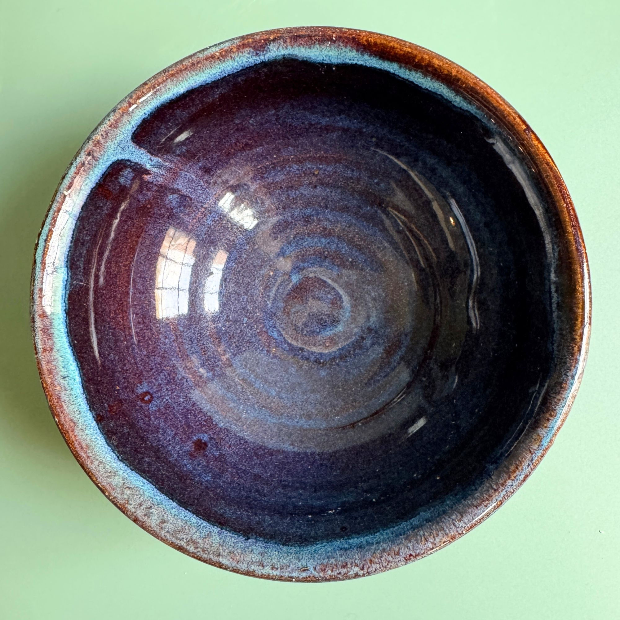 Vintage Handthrown Studio Pottery Bowl 7" Signed Cary